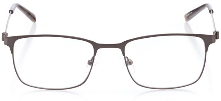 singapore: men's square eyeglasses in gray - front view