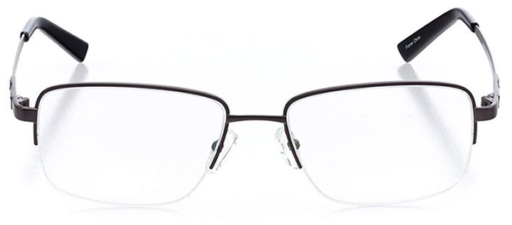 spanish banks: men's rectangle eyeglasses in gray - front view