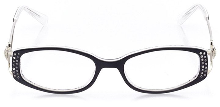 lecco: women's oval eyeglasses in black - front view