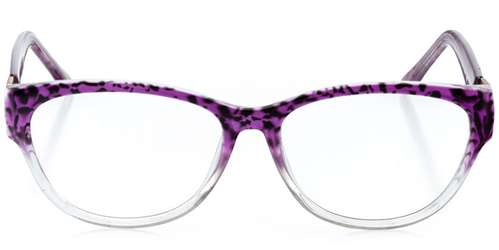 cairo: women's cat eye eyeglasses in purple - front view