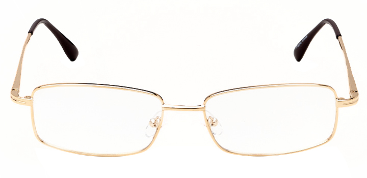 Rectangle gold 2024 frame glasses