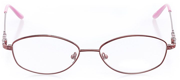 mackinac island: women's oval eyeglasses in red - front view