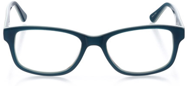 athens: women's rectangle eyeglasses in green - front view