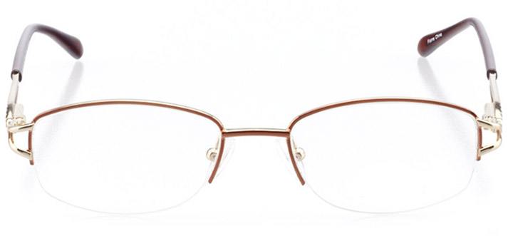 san remo: women's oval eyeglasses in brown - front view