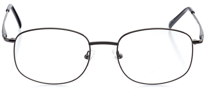 bozeman: men's oval eyeglasses in black - front view