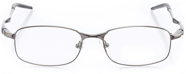 half moon bay: men's rectangle eyeglasses in gray - front view