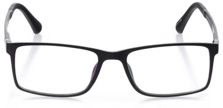baden: men's square eyeglasses in black - front view