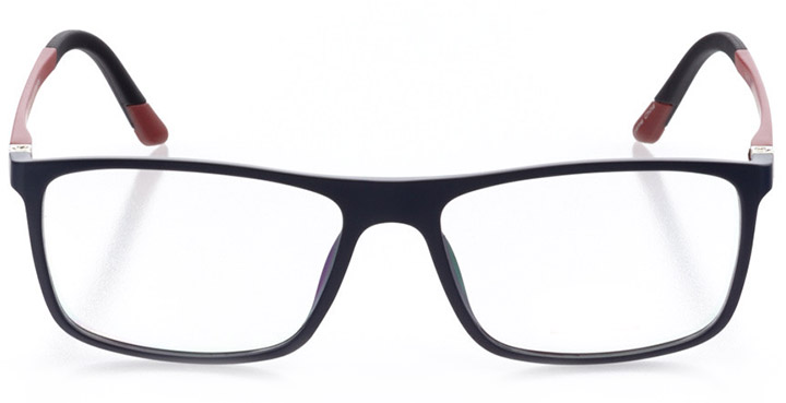 nyon: men's square eyeglasses in red - front view