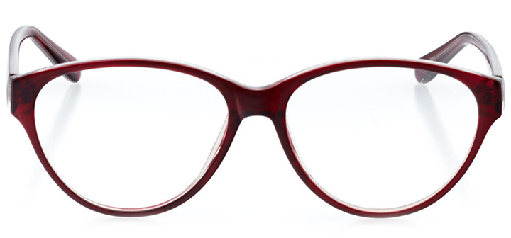 sydney: women's cat eye eyeglasses in red - front view
