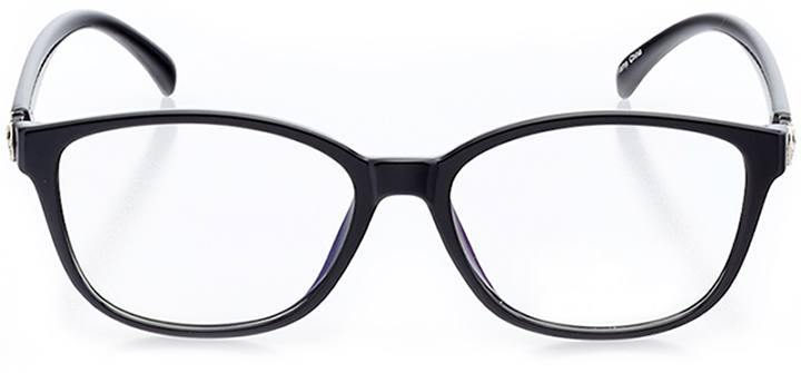 portici: women's square eyeglasses in black - front view