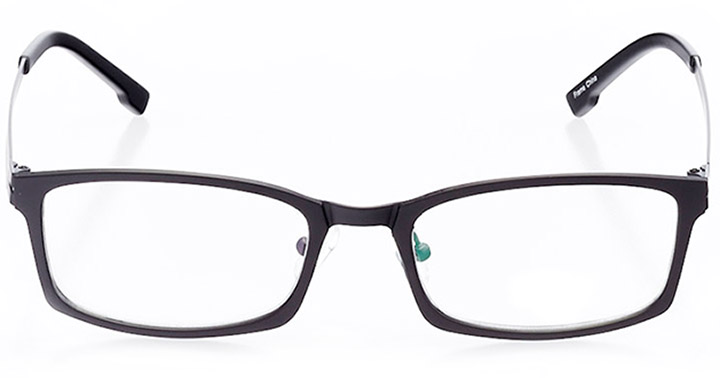benidorm: men's rectangle eyeglasses in black - front view