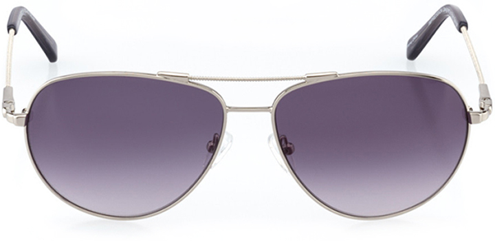 santa monica: women's aviator sunglasses in silver - front view