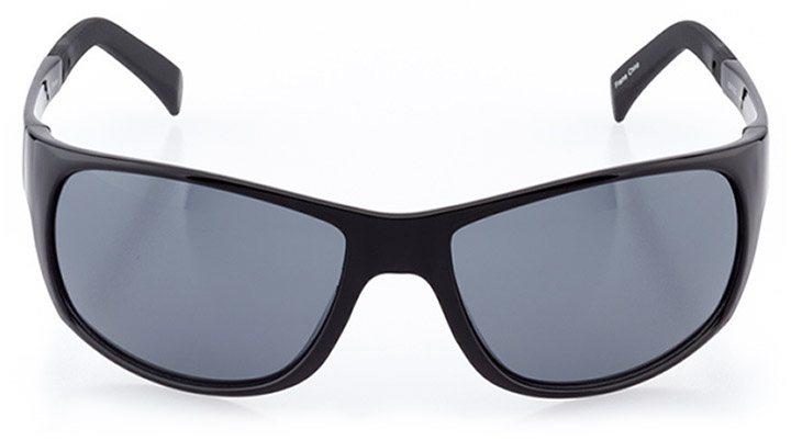 haute-savoie: men's wrap sunglasses in black - front view