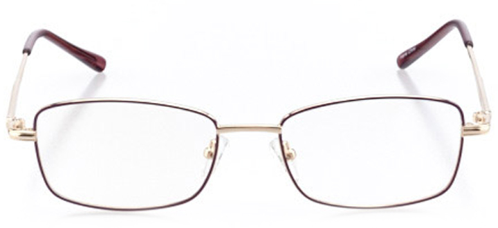 marietta: women's rectangle eyeglasses in gold - front view