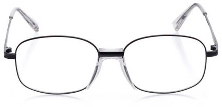 frederick: men's square eyeglasses in black - front view