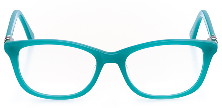 arue: women's square eyeglasses in green - front view