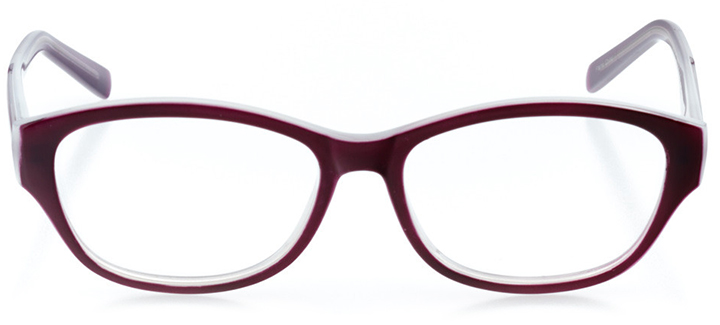 prague: women's cat eye eyeglasses in purple - front view
