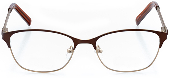 saratoga springs: women's oval eyeglasses in brown - front view