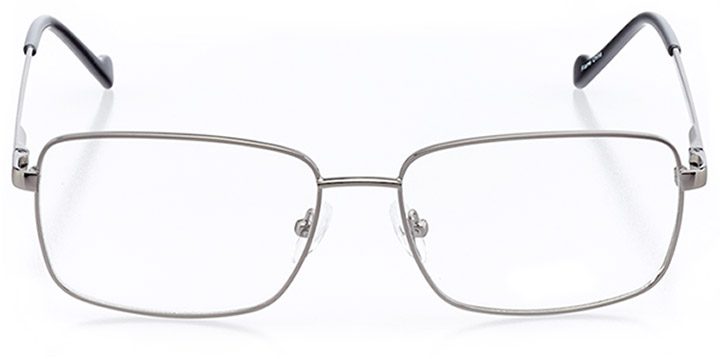 amherst: men's rectangle eyeglasses in gray - front view