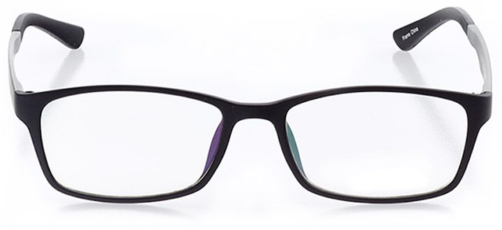 la jolla: men's rectangle eyeglasses in black - front view