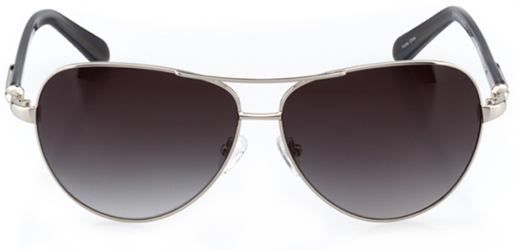 cannes: women's aviator sunglasses in silver - front view