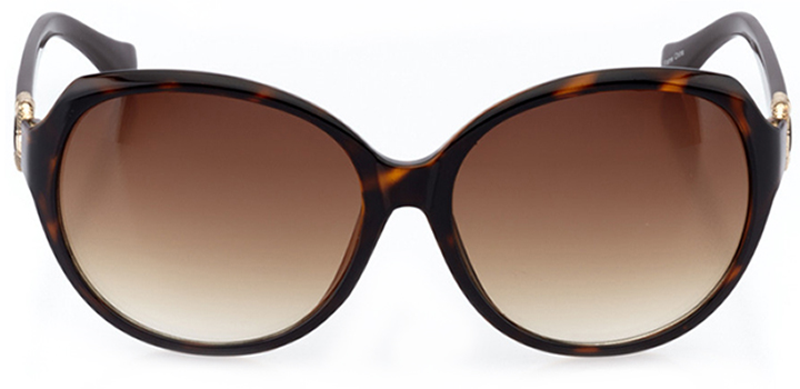 saint-malo: women's oval sunglasses in tortoise - front view
