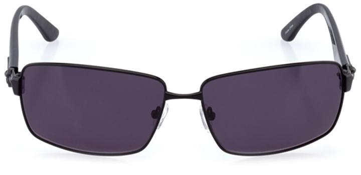 patras: men's rectangle sunglasses in black - front view