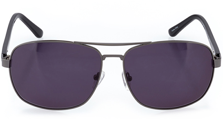 bakersfield: men's rectangle sunglasses in gray - front view