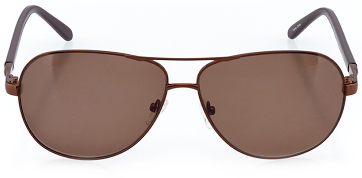 san bernardino: men's aviator sunglasses in brown - front view