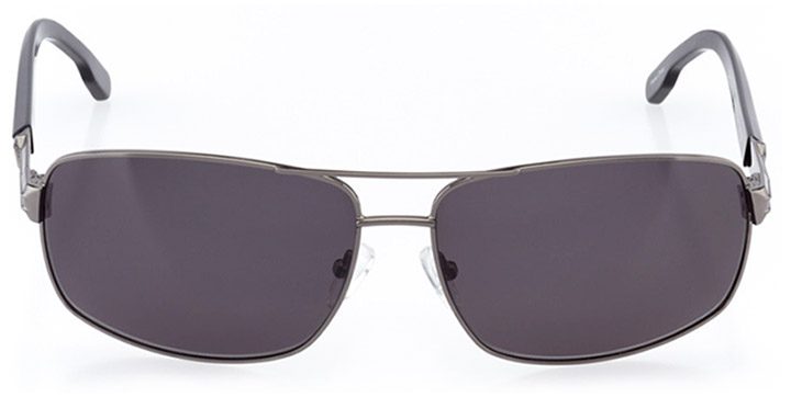 narvik: men's rectangle sunglasses in gray - front view