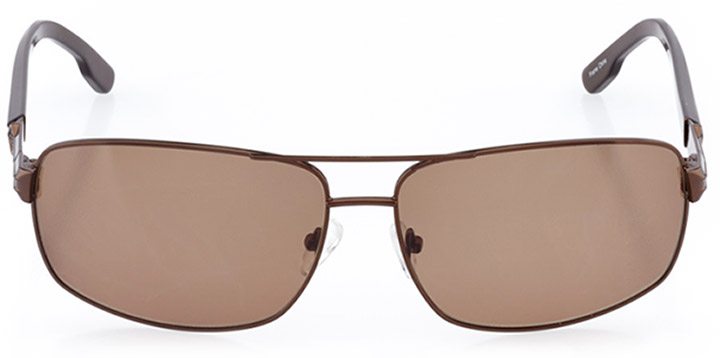 narvik: men's rectangle sunglasses in brown - front view