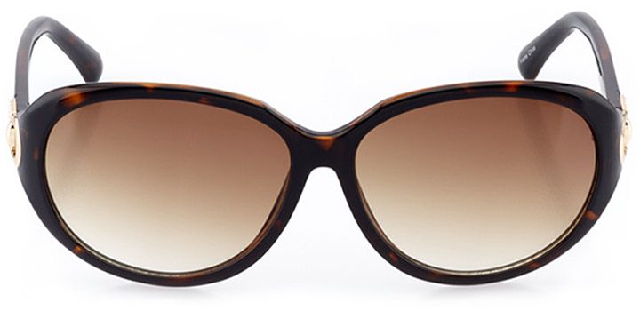lucca: women's oval sunglasses in tortoise - front view