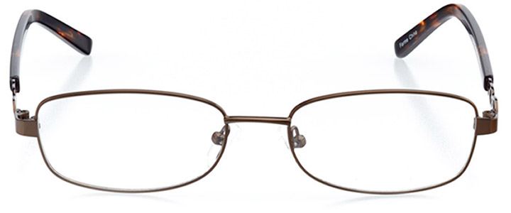 santa isabel: women's rectangle eyeglasses in brown - front view