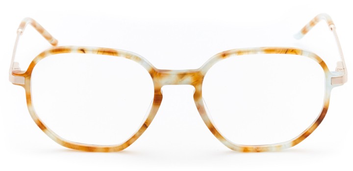 colmar: women's geometric eyeglasses in brown - front view