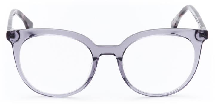 rennes: women's round eyeglasses in gray - front view