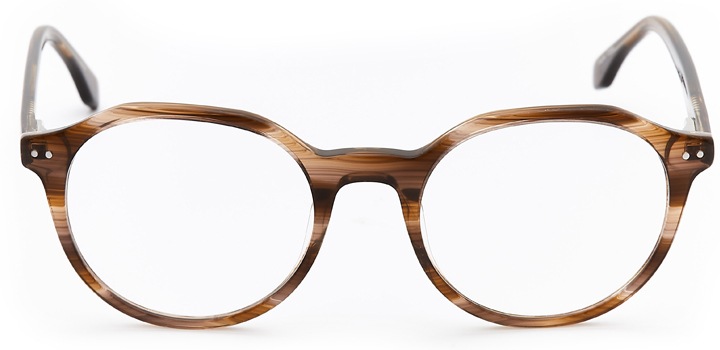 colwyn bay: geometric eyeglasses in brown - front view