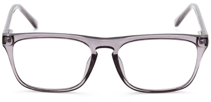 swansea: men's rectangular eyeglasses in crystal - front view