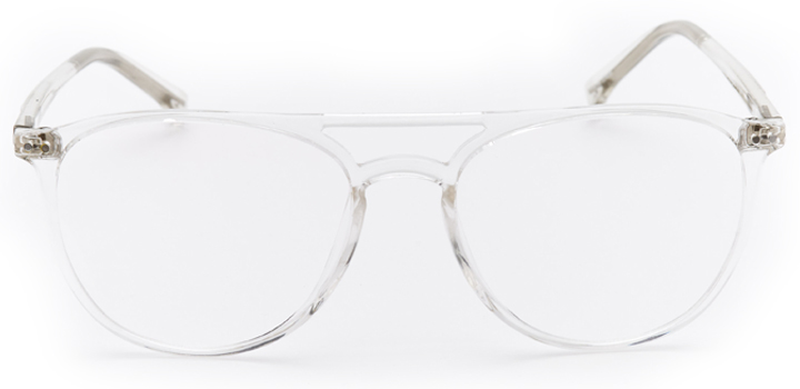 tenby: aviator eyeglasses in crystal - front view