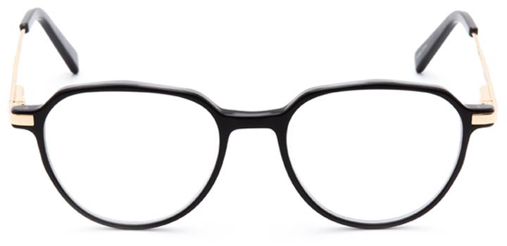 gothenburg: geometric eyeglasses in black - front view