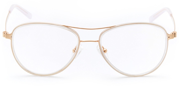 bayside: women's aviator eyeglasses in white - front view