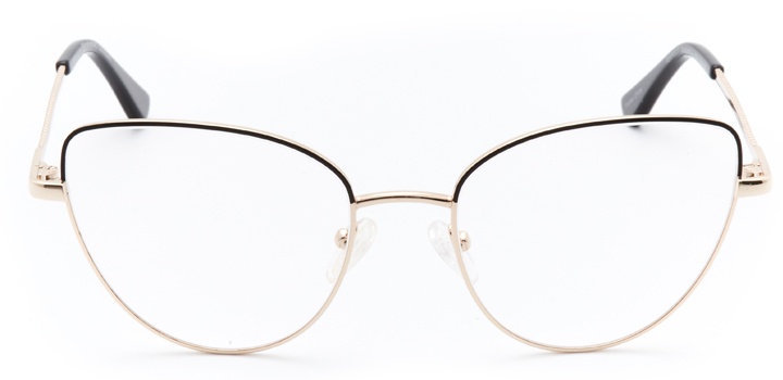 mulhouse: women's cat eye eyeglasses in black - front view