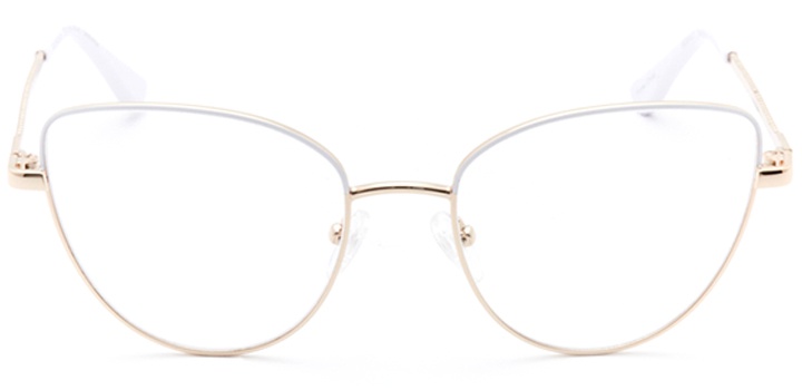 mulhouse: women's cat eye eyeglasses in white - front view