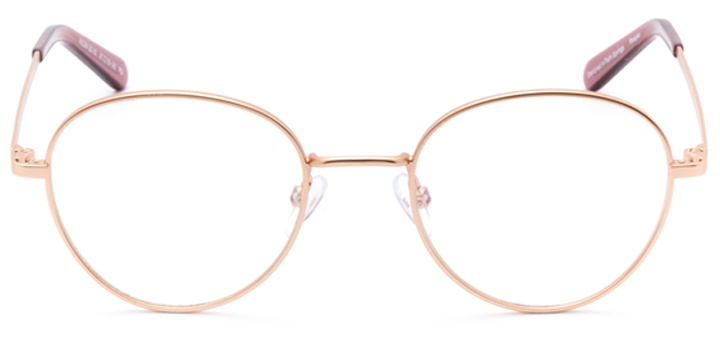 lyon: women's round eyeglasses in pink - front view