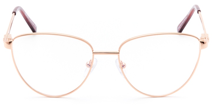 dax: women's cat eye eyeglasses in pink - front view