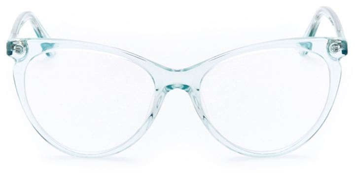 pau: women's cat eye eyeglasses in green - front view