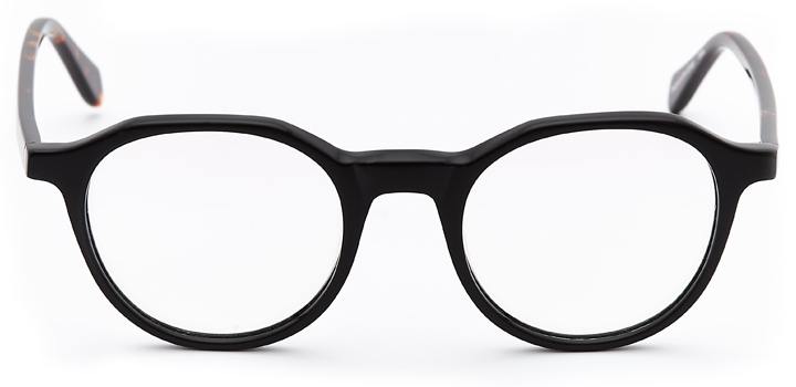 newbridge: round eyeglasses in black - front view