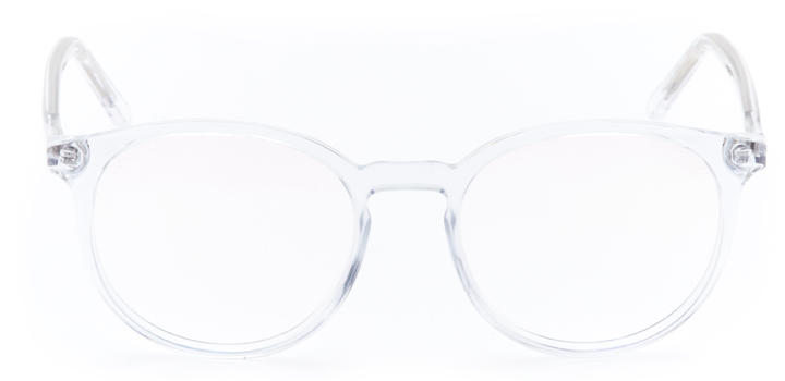 montgomery: round eyeglasses in crystal - front view