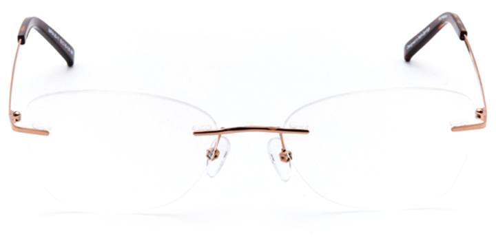 ammanford: women's butterfly eyeglasses in brown - front view