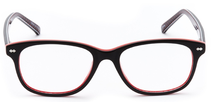 so classic: girls's rectangle eyeglasses in black - front view