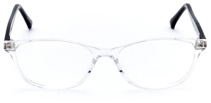 louvre: women's oval eyeglasses in crystal - front view